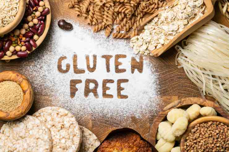 cibi gluten free con scritta